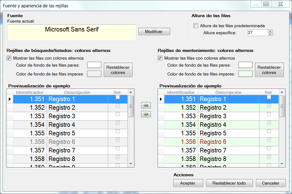 Configurador de estilos de rejilla